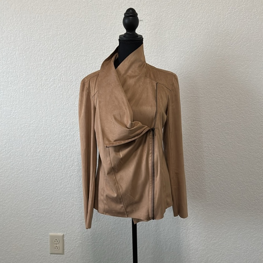 MOTE faux sued woman’s jacket, size large - Picture 3 of 5